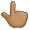 Backhand Index Pointing Up - Medium emoji on Samsung